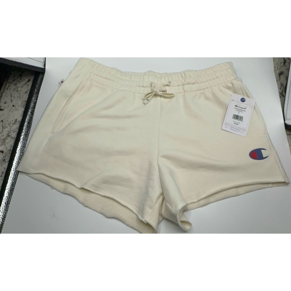 Champion Cream Athletic Drawstring Shorts